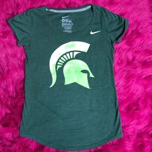 NIKE Michigan State Velvet Logo t shirt Sz M